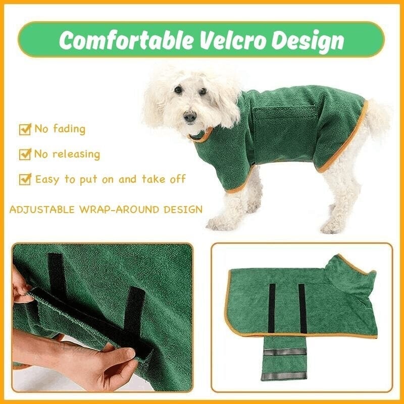 Lightweight Super-absorbent Soft Pet Bathrobe